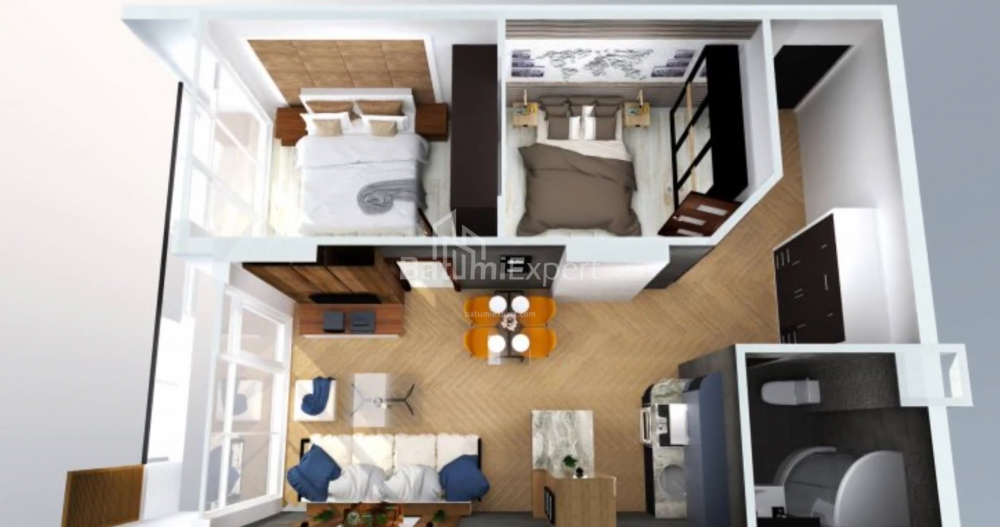 Mieszkanie 57.2 m² - Lecha i Marii Kaczyńskich, Batumi, Gruzja