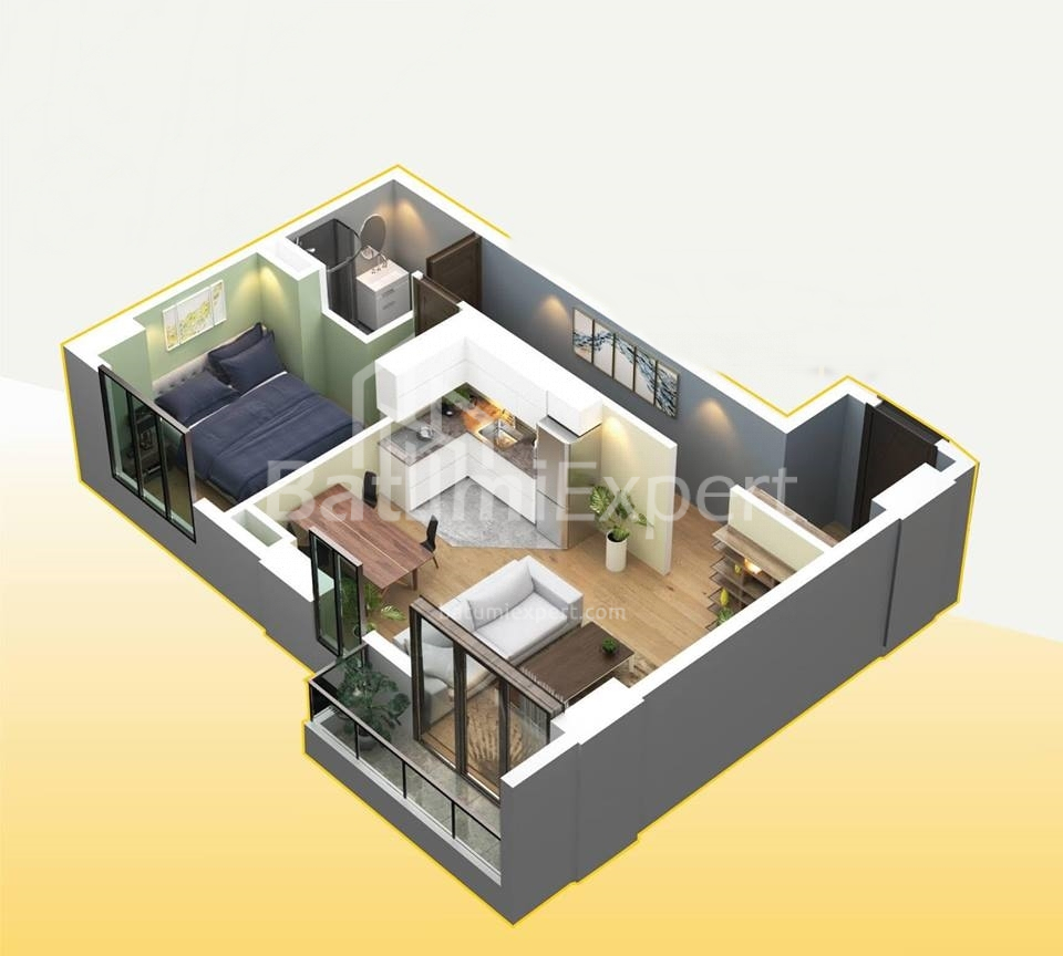 Obiekt w trakcie budowy 75.4 m² - Khaidara Abashidze, Batumi, Gruzja