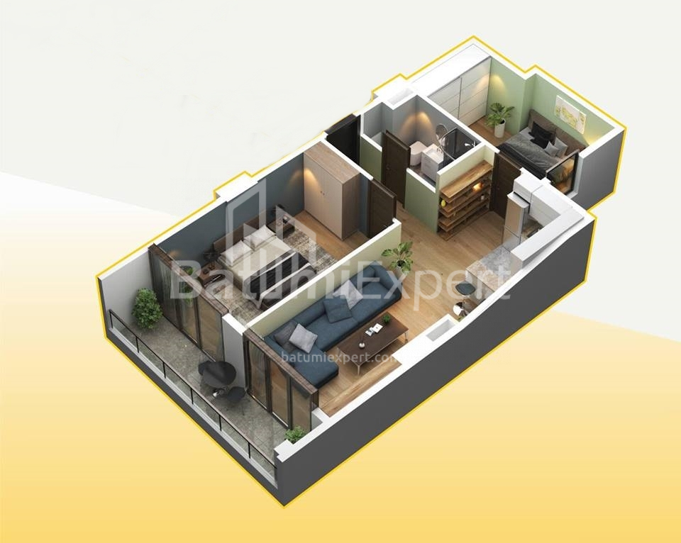 Obiekt w trakcie budowy 75.4 m² - Khaidara Abashidze, Batumi, Gruzja