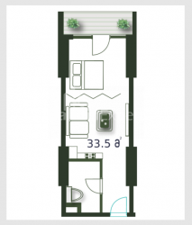 Mieszkanie 33.5 m² - Szeryf Chimsziaszwili, Batumi, Gruzja