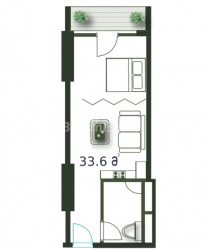 Mieszkanie 33.6 m² - Szeryf Chimsziaszwili, Batumi, Gruzja
