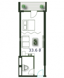 Mieszkanie 33.6 m² - Szeryf Chimsziaszwili, Batumi, Gruzja