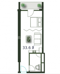 Mieszkanie 33.6 m² - Szeryf Chimsziaszwili, Batumi, Gruzja