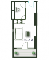 Mieszkanie 30.2 m² - Szeryf Chimsziaszwili, Batumi, Gruzja