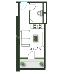 Mieszkanie 27.7 m² - Szeryf Chimsziaszwili, Batumi, Gruzja