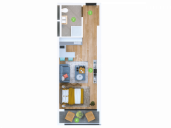 Mieszkanie 1-комн 33.5 m² - Szeryf Chimsziaszwili, Batumi
