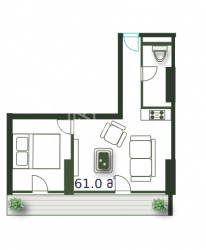 Mieszkanie 2-комн 61 m² - Szeryf Chimsziaszwili, Batumi