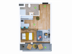 Mieszkanie 33.8 m² - Szeryf Chimsziaszwili, Batumi, Gruzja