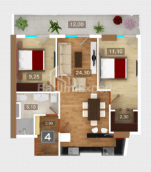 Mieszkanie 73.2 m² - 26 maja, Batumi, Gruzja