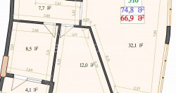 Mieszkanie 2-комн 74.8 m² - Lecha i Marii Kaczyńskich, Batumi