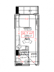 Obiekt w trakcie budowy 26.7 m² - Lecha i Marii Kaczyńskich, Batumi, Gruzja