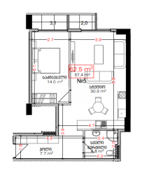 Obiekt w trakcie budowy 62.5 m² - Lecha i Marii Kaczyńskich, Batumi, Gruzja