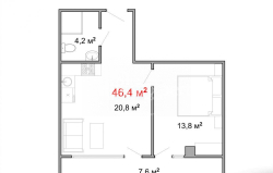Mieszkanie 46 m² - Juriewskaja, Batumi, Gruzja