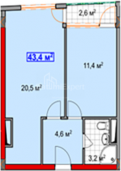 Mieszkanie 2-комн 43.4 m² - autostrada lotniska, Batumi