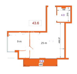 Mieszkanie 2-комн 43.6 m² - Tbel-Abuseridze, Batumi